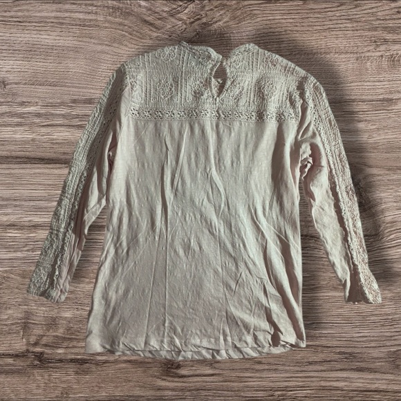 Lucky Brand Blush Cream Embroidered Blouse - Picture 4 of 6